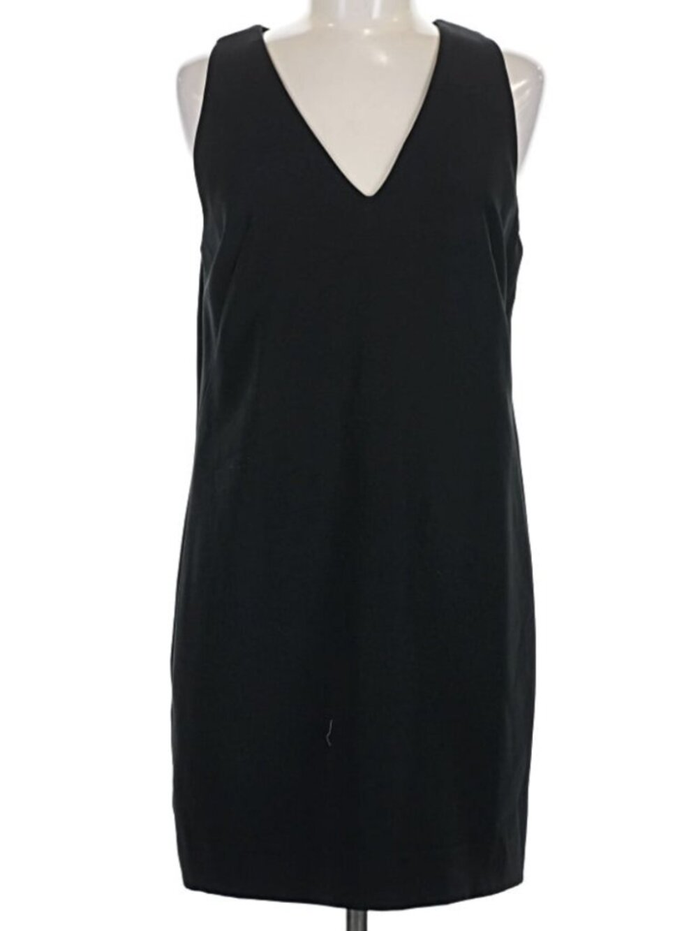 Milly Black Sleeveless Deep V-Neck Shift Cocktail Dress Size 8
